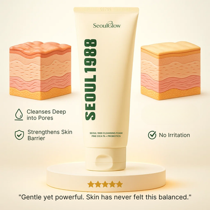 SeoulGlow™ - Cleansing Foam : Pine Cica 1% + Probiotics